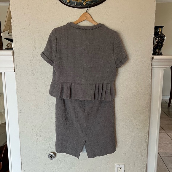 J.Crew Two Piece Suiting Cotton Boucle Tweed jacket and Pencil Skirt Suit - Picture 8 of 14